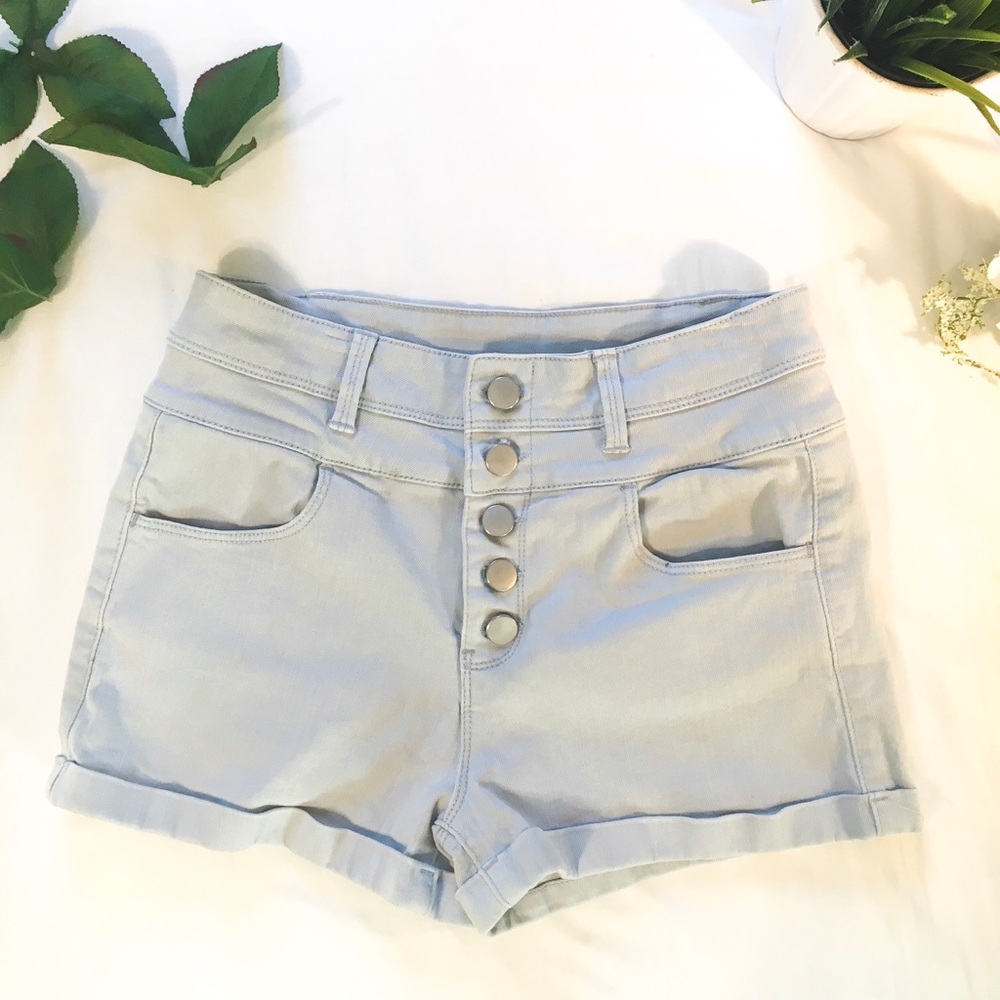 Denim High Waisted Shorts